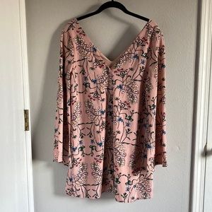 Women’s Mini Double V-Neck Floral Dress Size Small